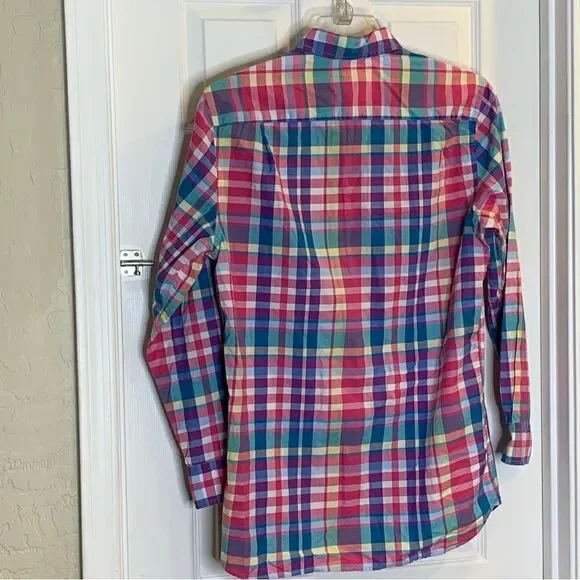 Southern Tide Colorful Plaid Button Down Shirt Size Small - Picture 2 of 10